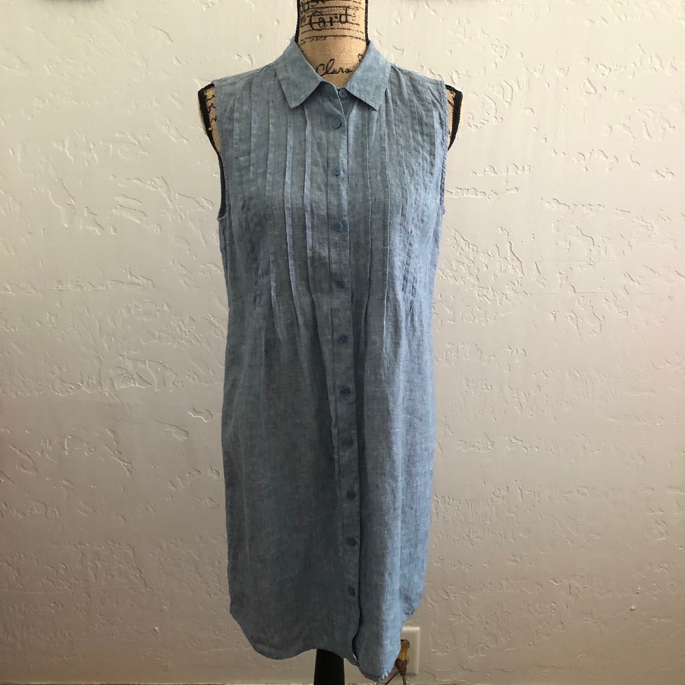 Orvis, button down denim dress, size small